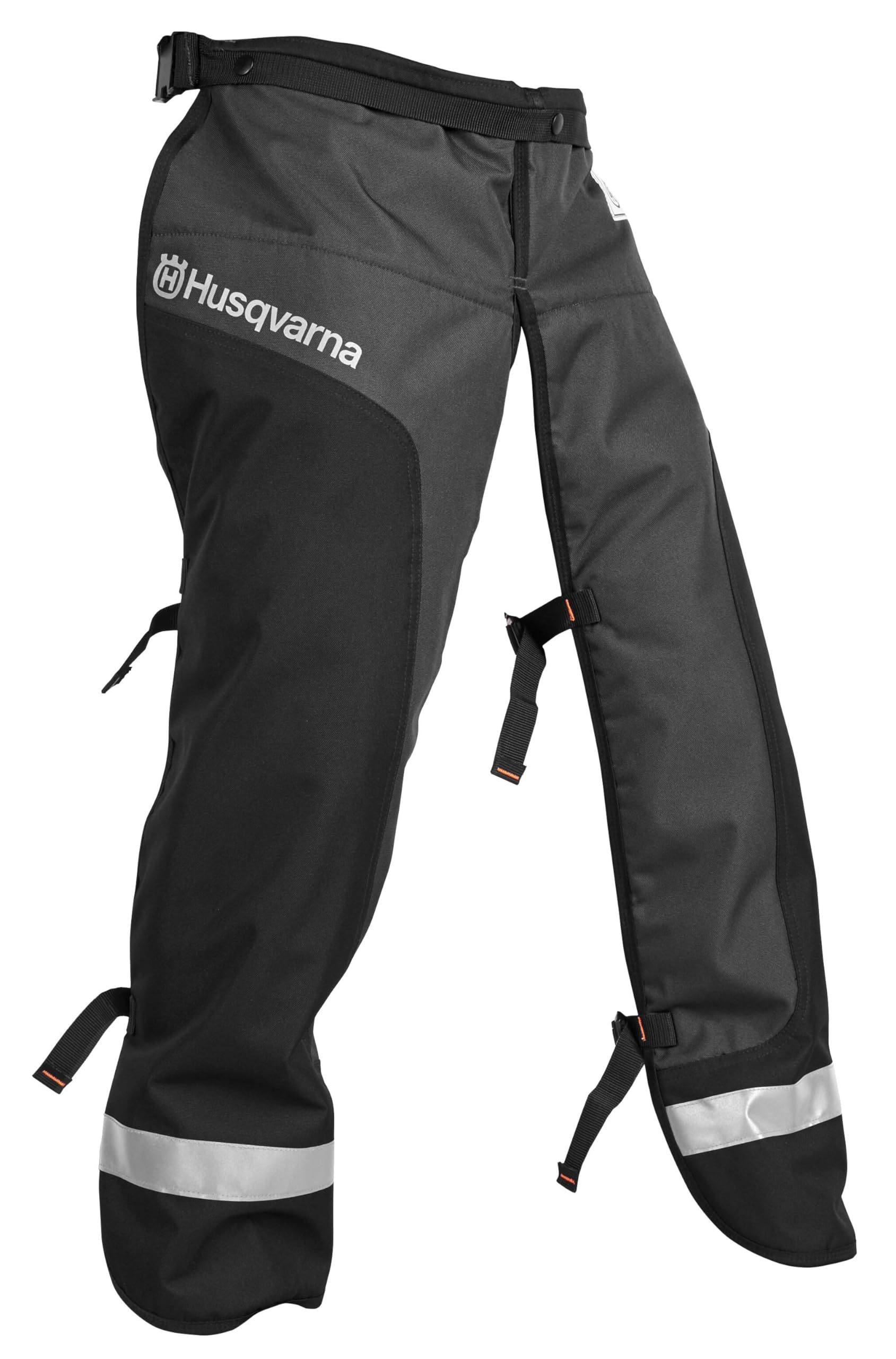 Husqvarna functional apron chainsaw chaps with adjustable waist for a secure fit.