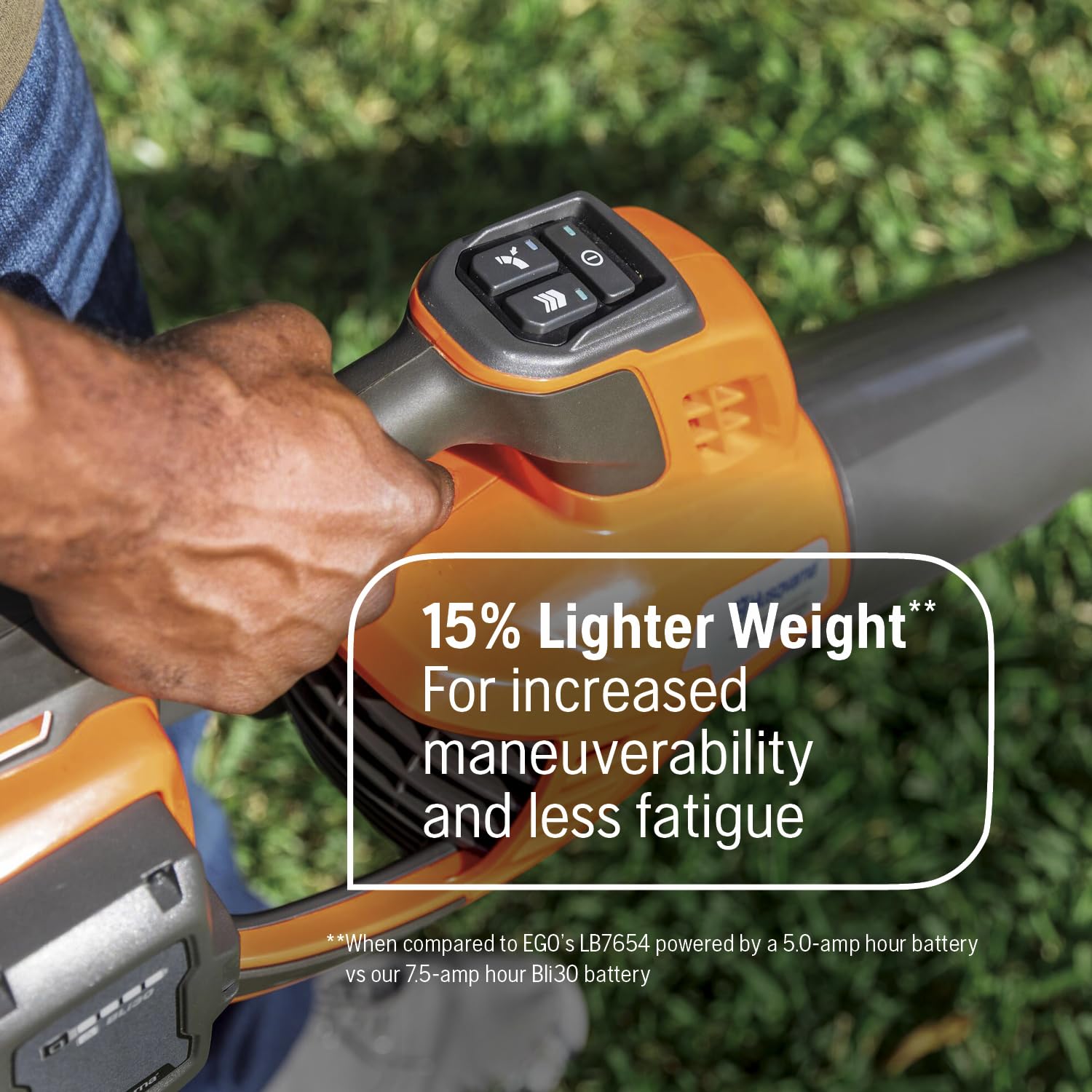 Leaf Blaster 350ib with battery included signals ready-to-use performance.
