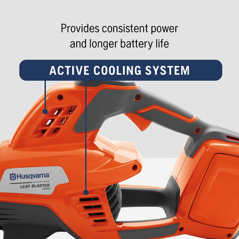Cruise-control feature demonstrates steady air flow for consistent leaf clearing.