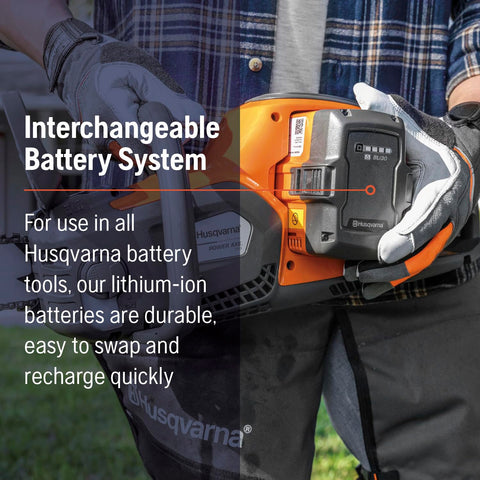 Husqvarna Power Axe 350i brake indicator light enhances safety checks.