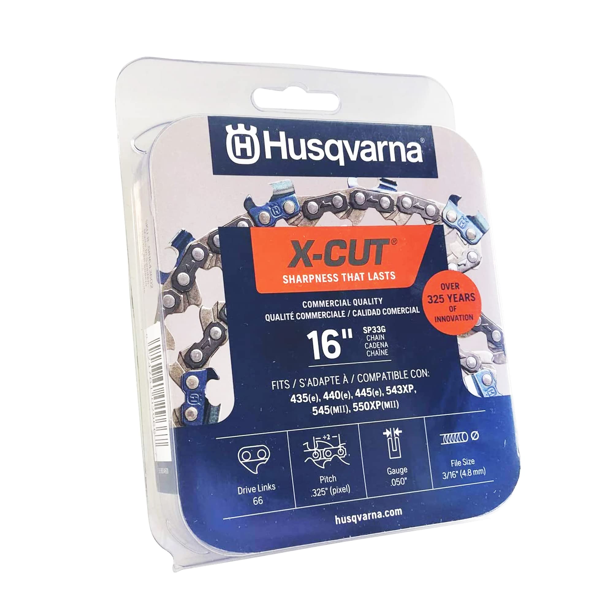 Husqvarna SP33G 16-inch chain delivering precise cuts in tight spaces