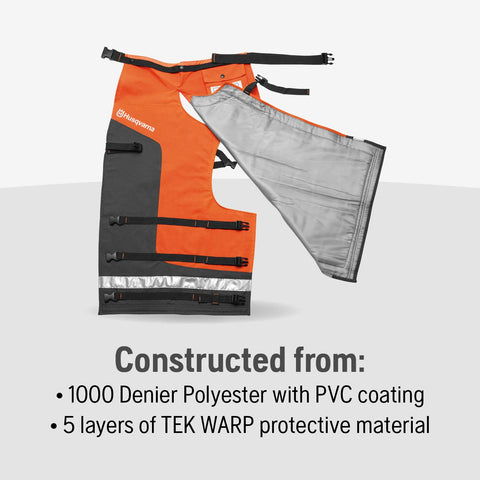 Husqvarna Technical Apron Wrap Chaps with 5-layer Tek Warp fabric