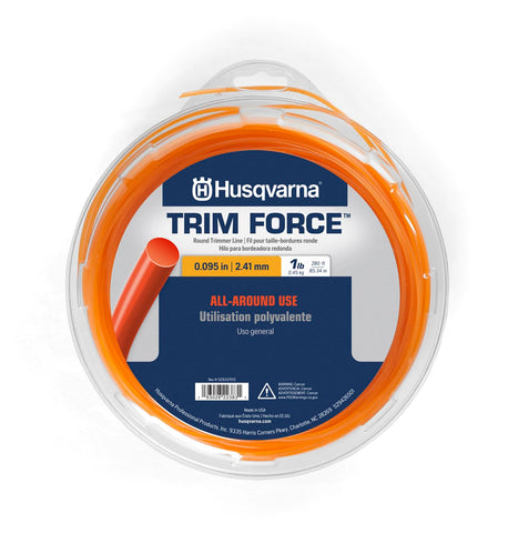 Husqvarna Trim Force .095-inch spool for precise edging and trimming.
