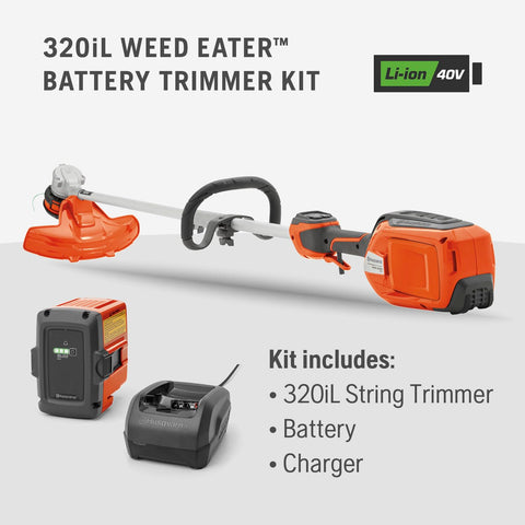 Husqvarna WeedEater 320iL 16-inch width covers larger areas.