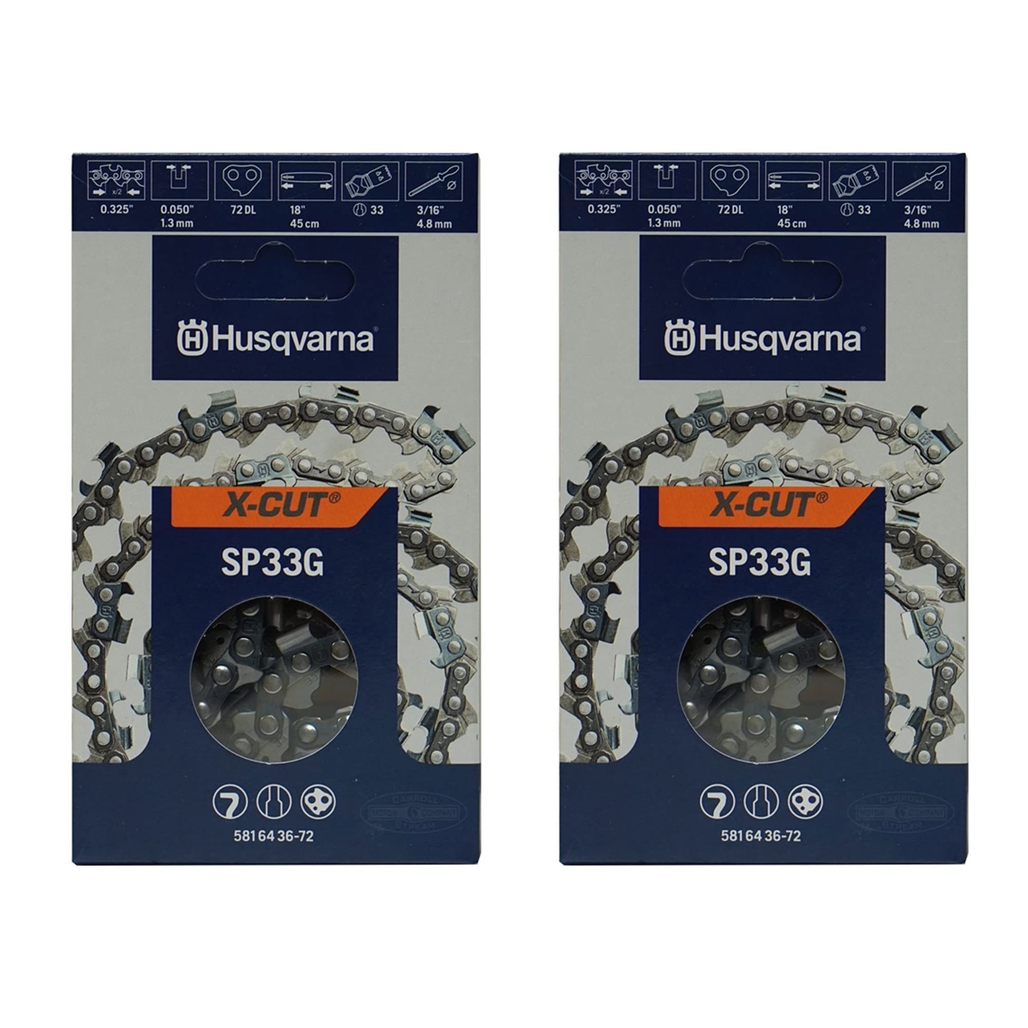 Husqvarna X-Cut 18-inch chain loop enables precise, efficient cutting for compatible saws