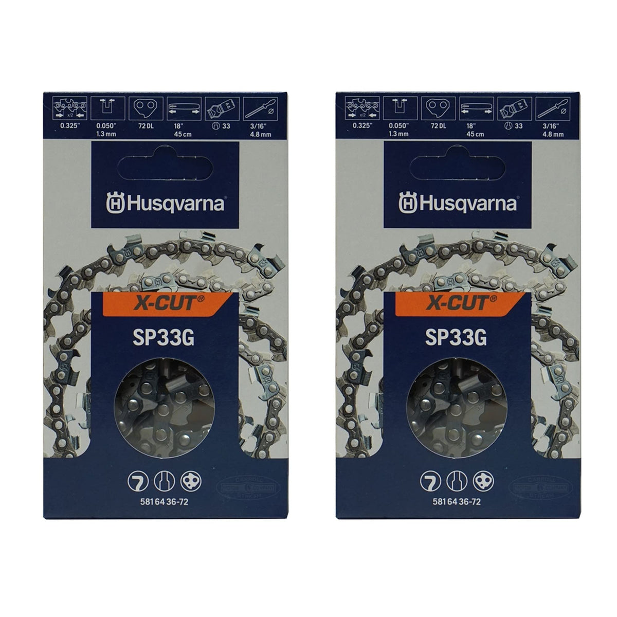 Husqvarna X-Cut 18-inch chain loop enables precise, efficient cutting for compatible saws