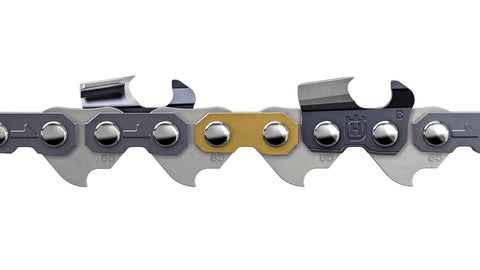 Husqvarna X-CUT C85 20-Inch chain close-up showing precision teeth and durability for clean cuts.