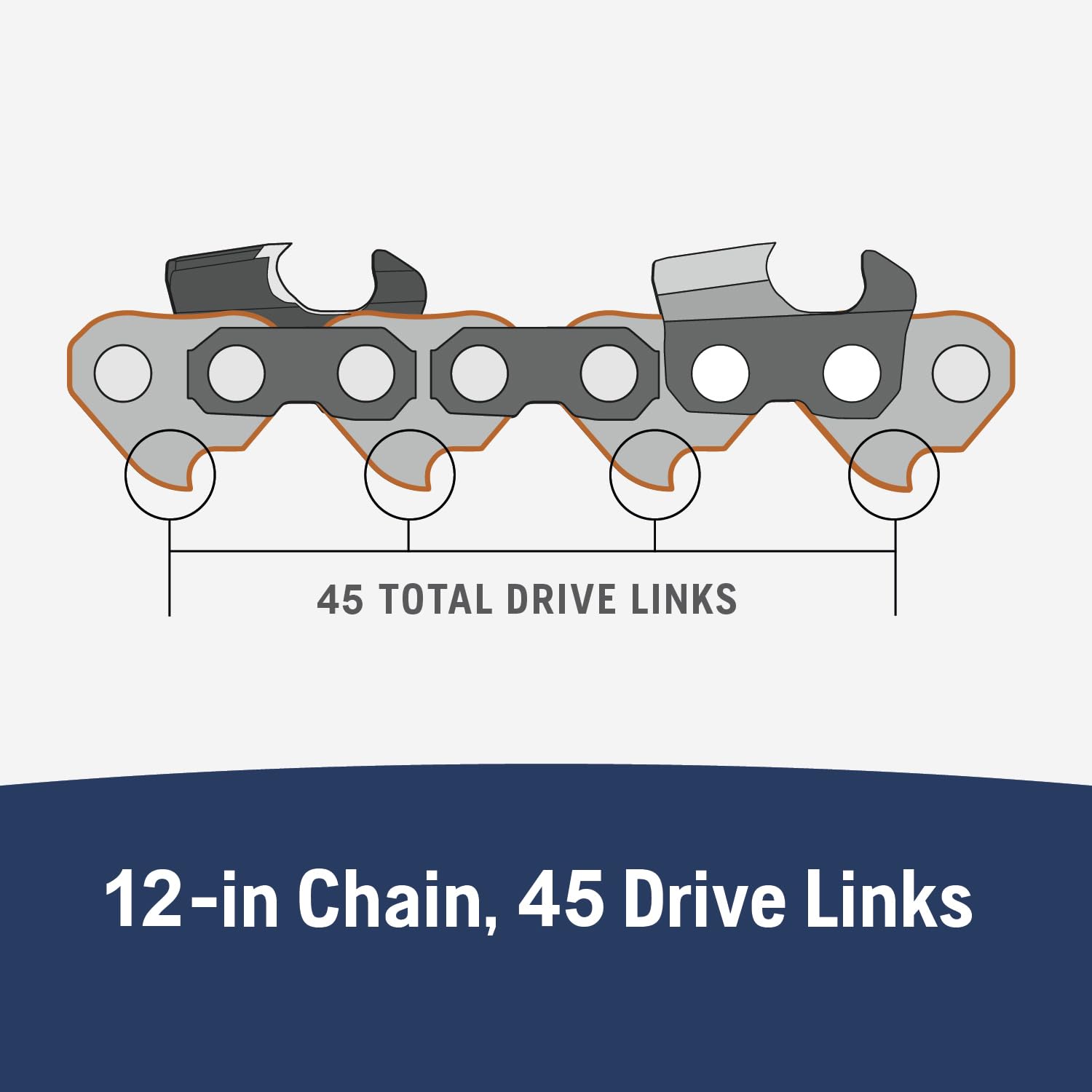Factory pre-stretched X-Cut S93G chain for longer life between adjustments.
