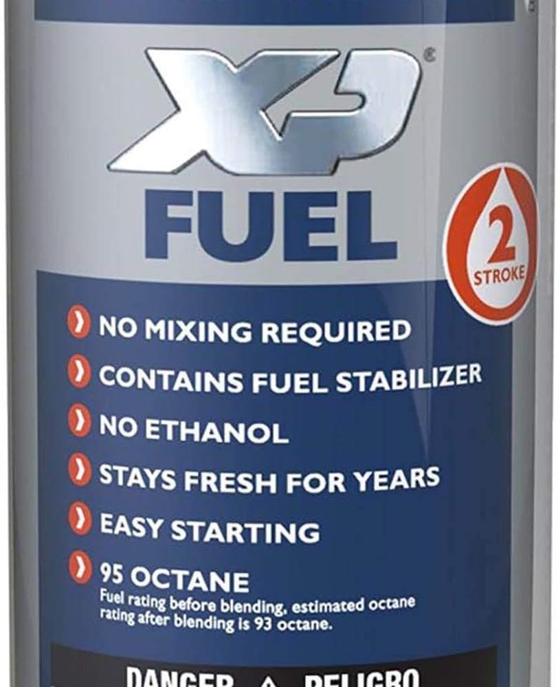 Husqvarna XP 50:1 fuel-to-oil ratio graphic for proper mixing.