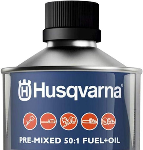 Husqvarna XP JASO FD synthetic oil packaging for 2-stroke engines.