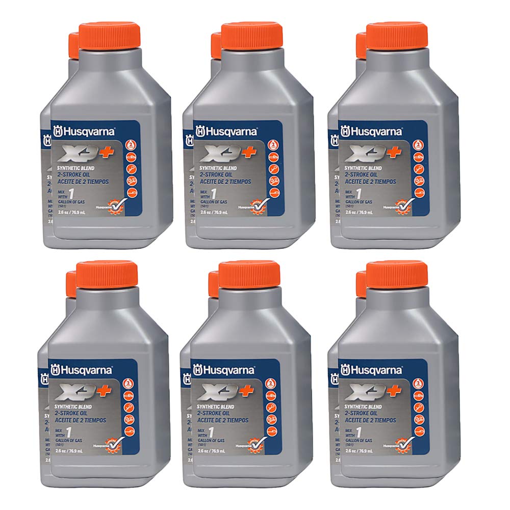 Husqvarna XPPlus 2-Stroke Oil bottle; lowers temperatures and extends engine life