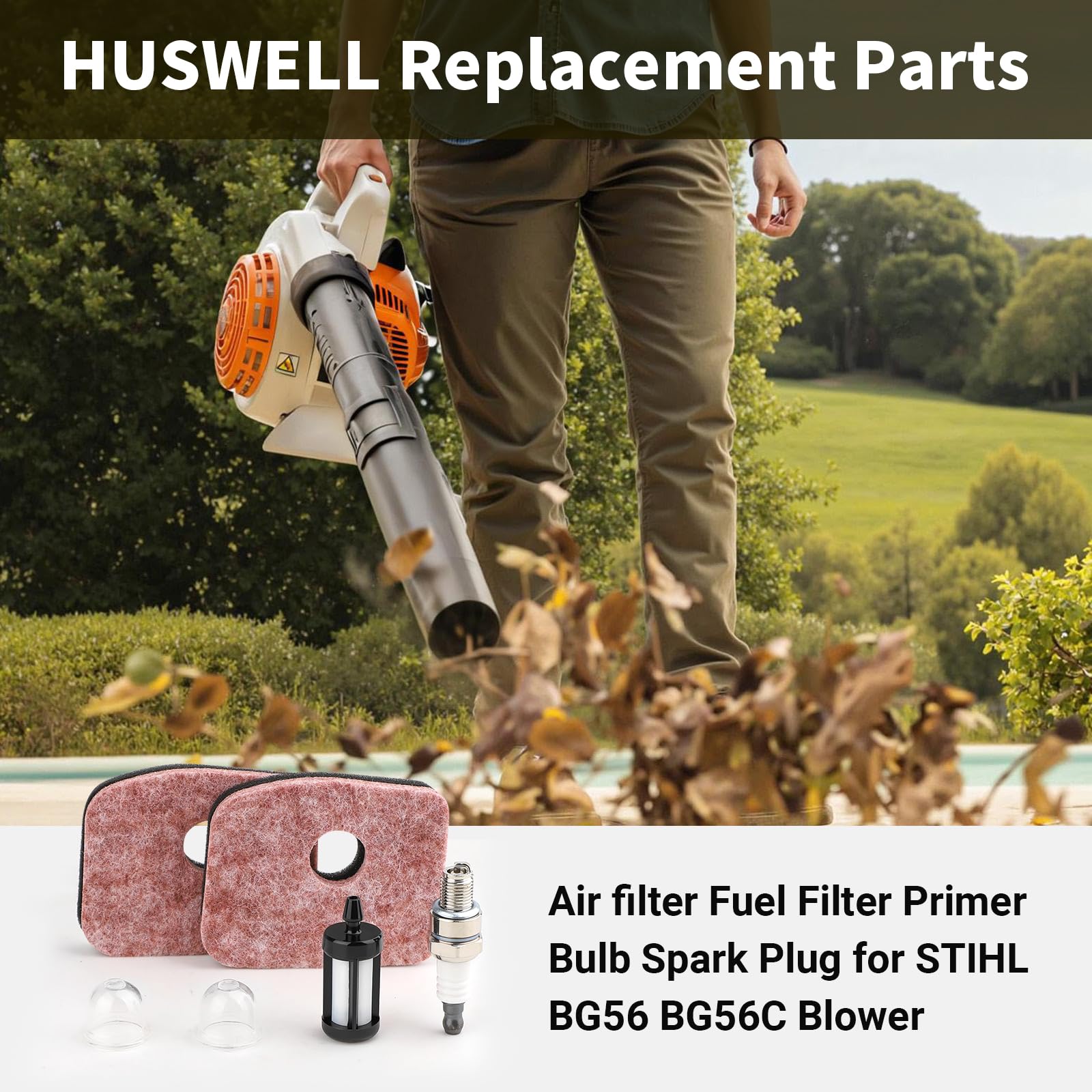 HUSWELL BG56 kit includes two primer bulbs for quick starts.