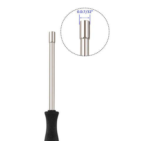 HUSWELL carburetor adjustment tool demonstrates compatibility with 2-cycle engines.