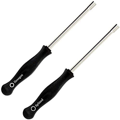 HUSWELL carburetor adjustment tool in hand for precise 1/4 turn tuning.