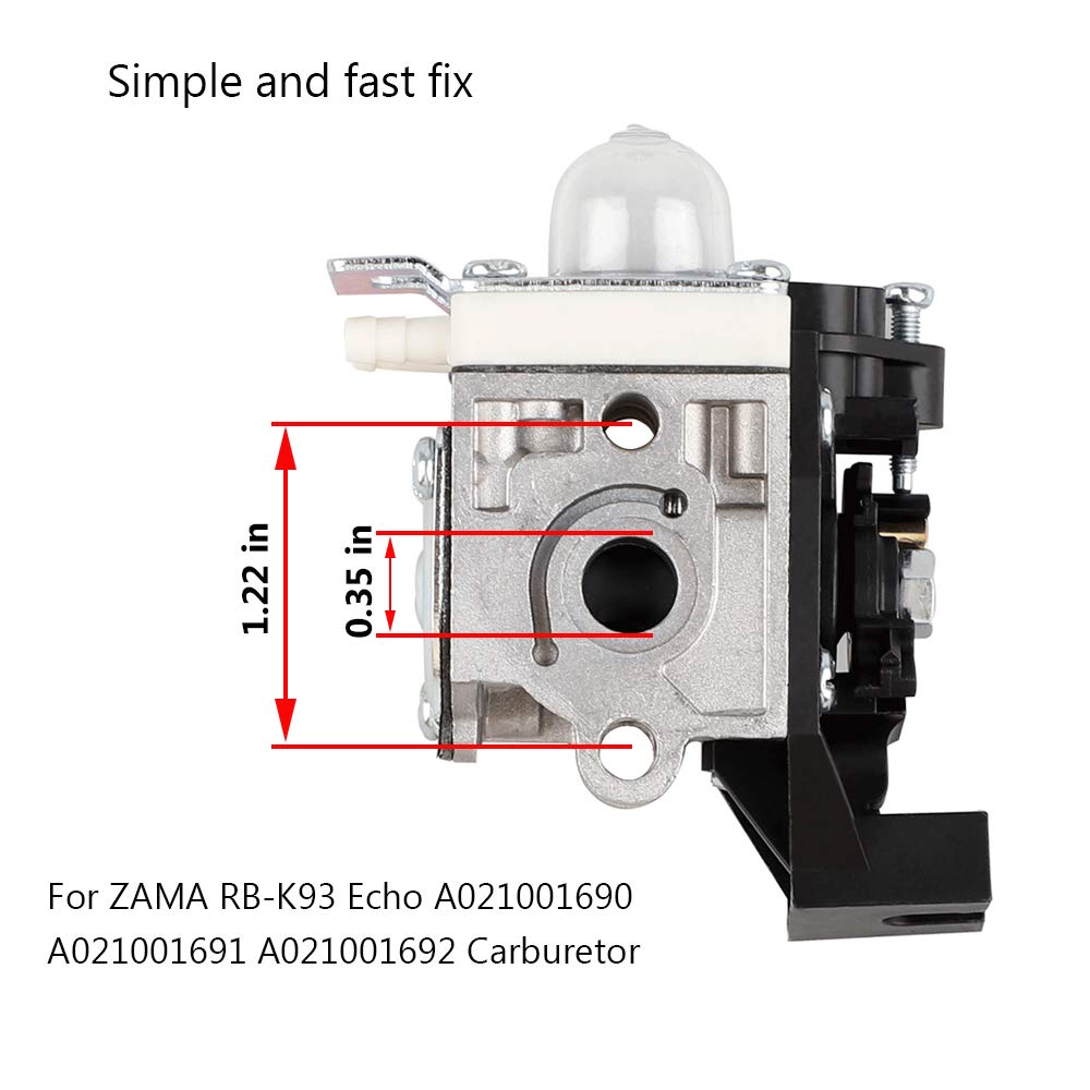 Huswell PAS225 carburetor kit air filter highlighted for clean operation.
