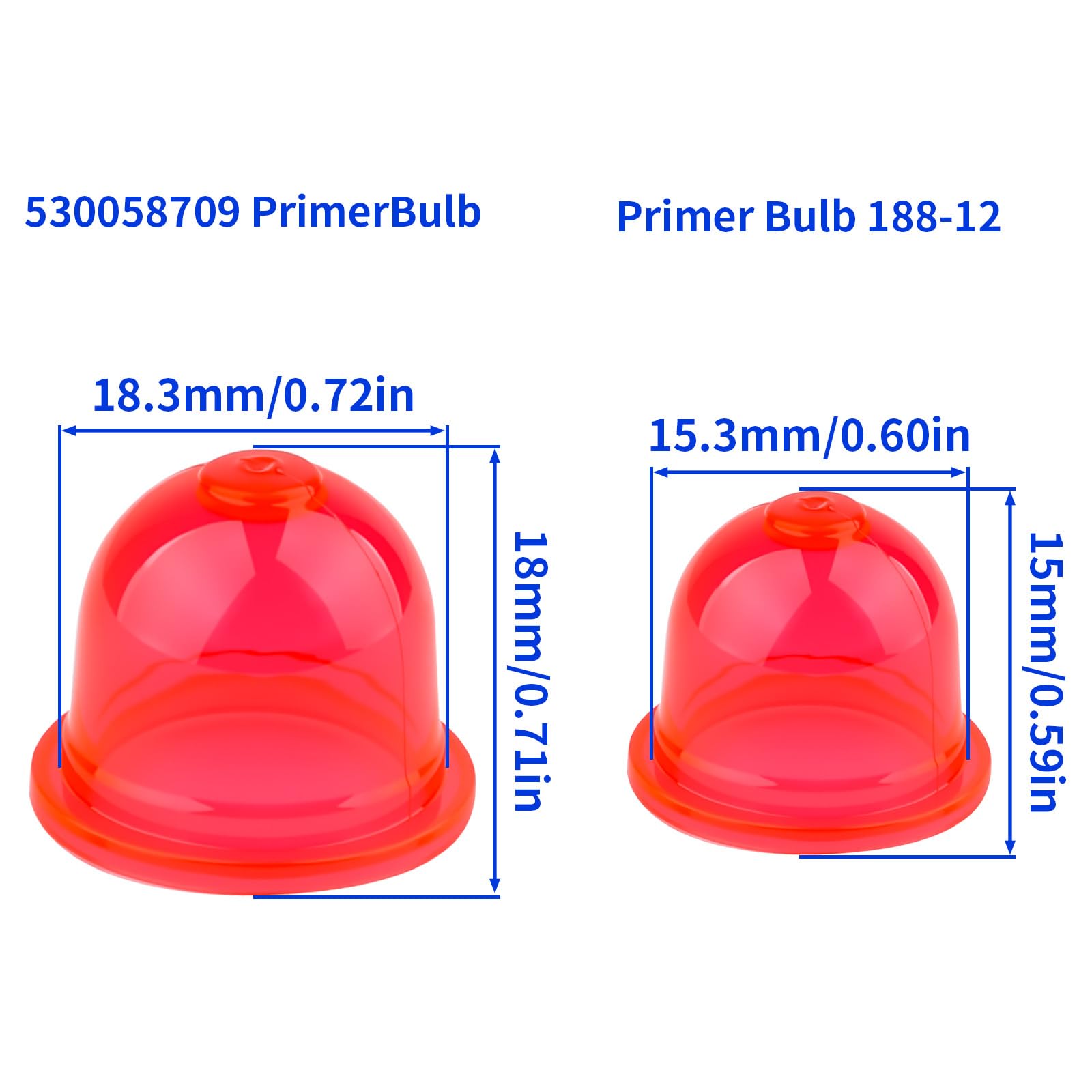 HUSWELL primer bulb 0057003-0057004 fits multiple carburetors for versatile use.