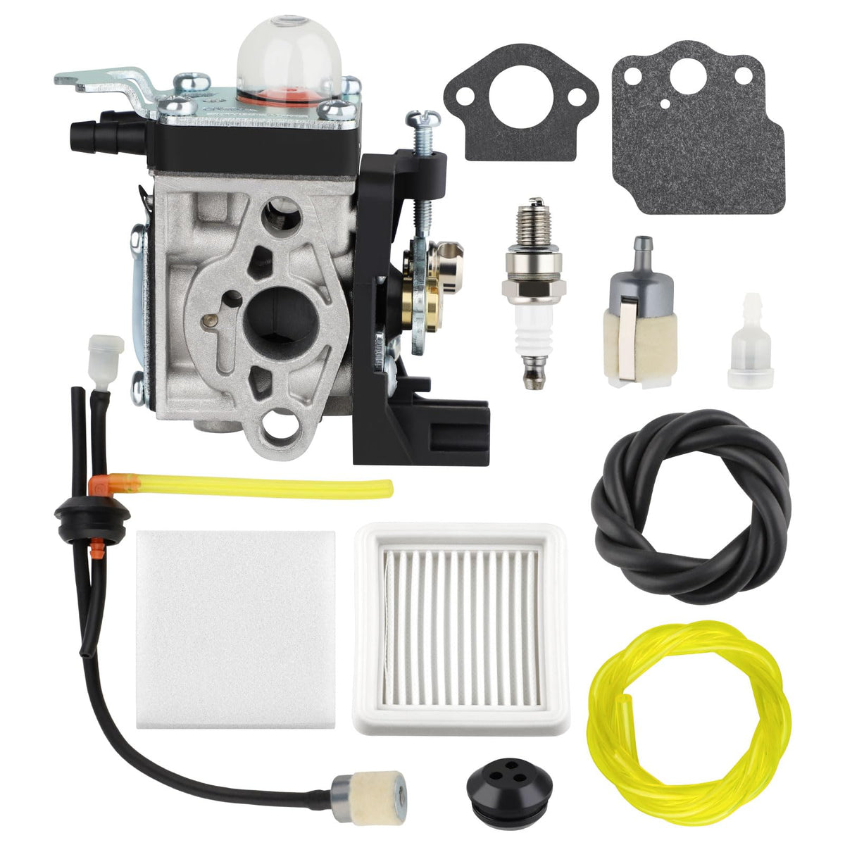 HUSWELL SRM 2620 carburetor assembly showing sturdy metal housing for reliable replacement