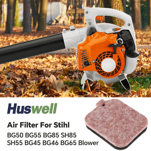 HUSWELL air filter kit for Stihl BG55, improves airflow and dirt resistance.