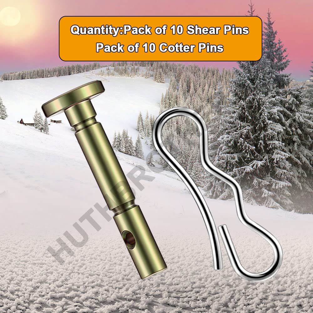 Huthbrother 10-pack cotter pins resist rust and corrosion.