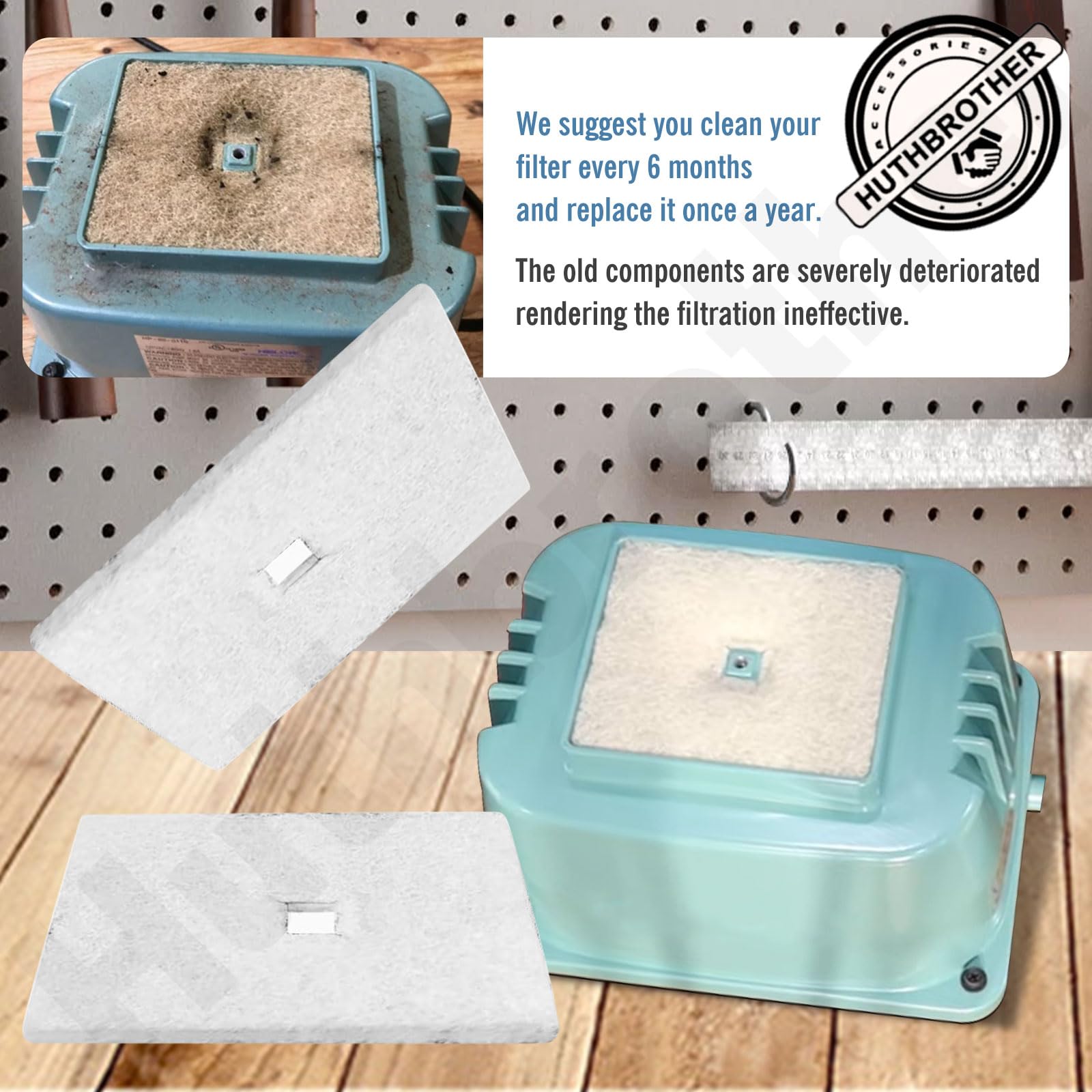 Huthbrother eight-pack extends service life with ready-to-use replacements.