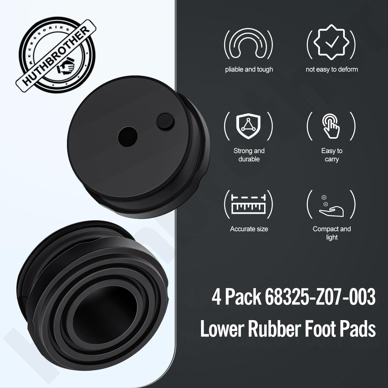 Huthbrother foot pad vibration insulation reduces genset shake.