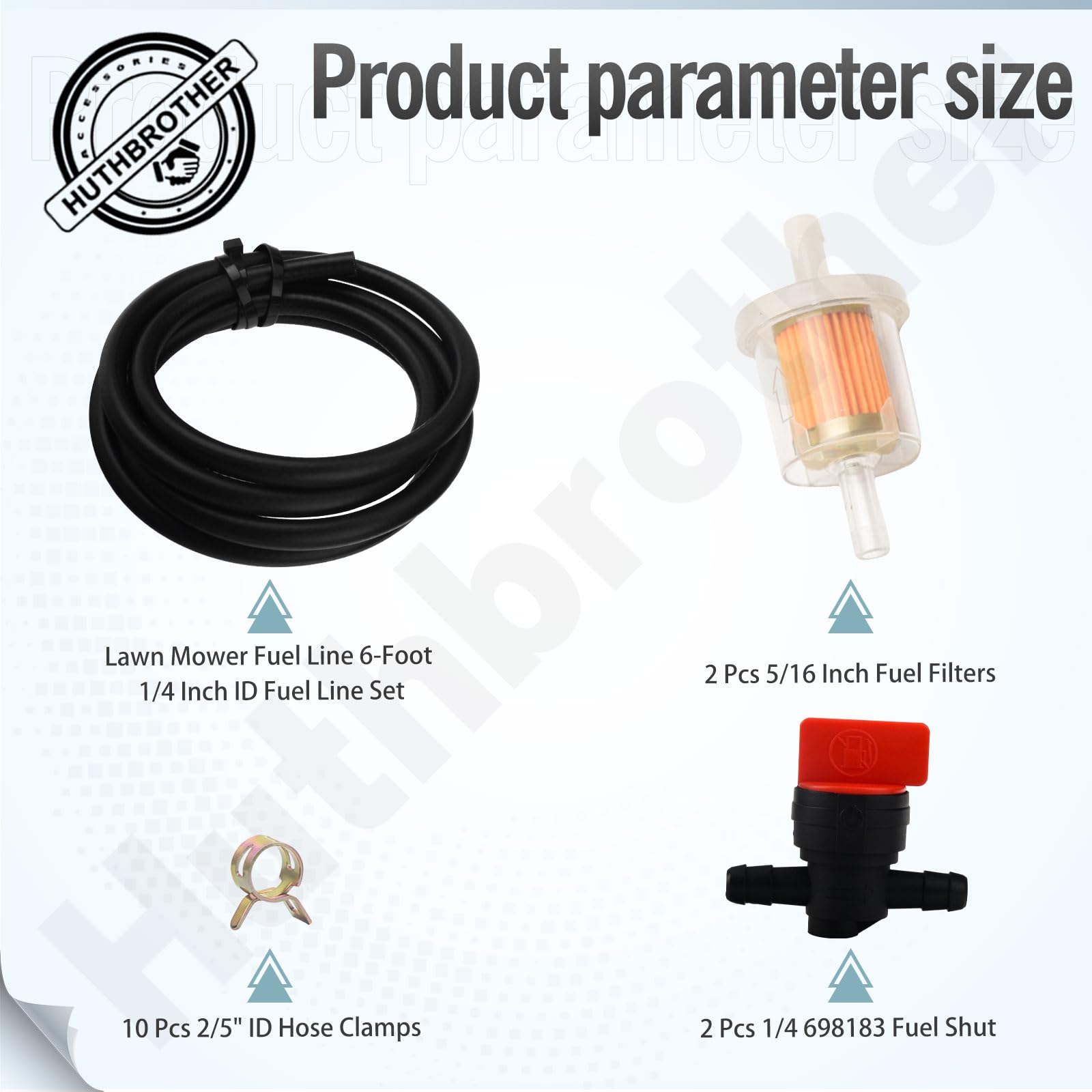 Huthbrother fuel filters 5/16 inch for cleaner fuel delivery