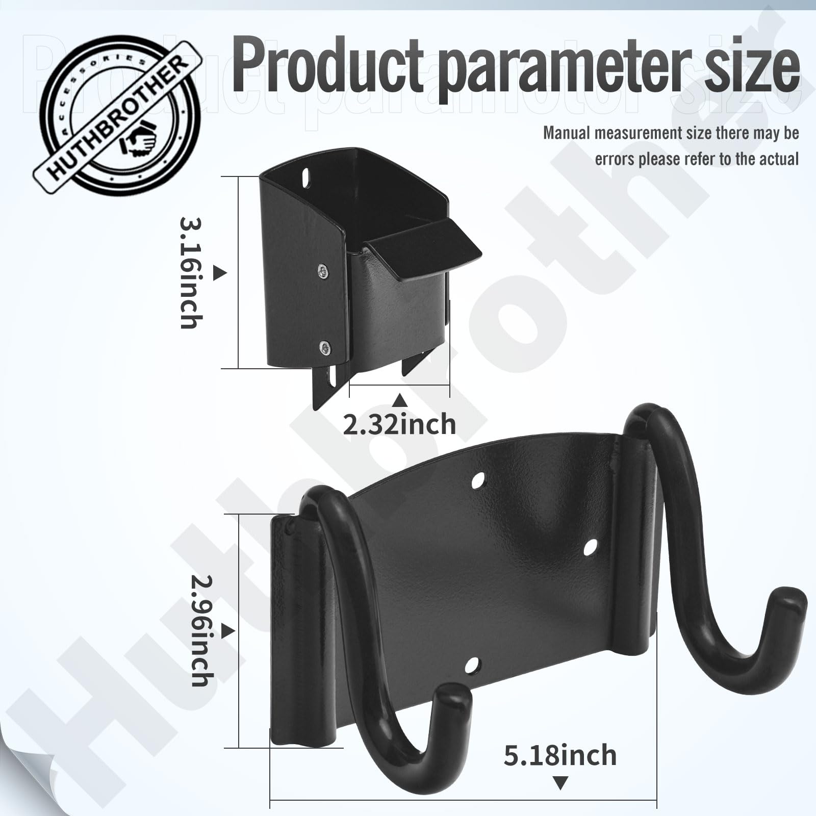 Huthbrother included screws close-up highlights complete installation kit.