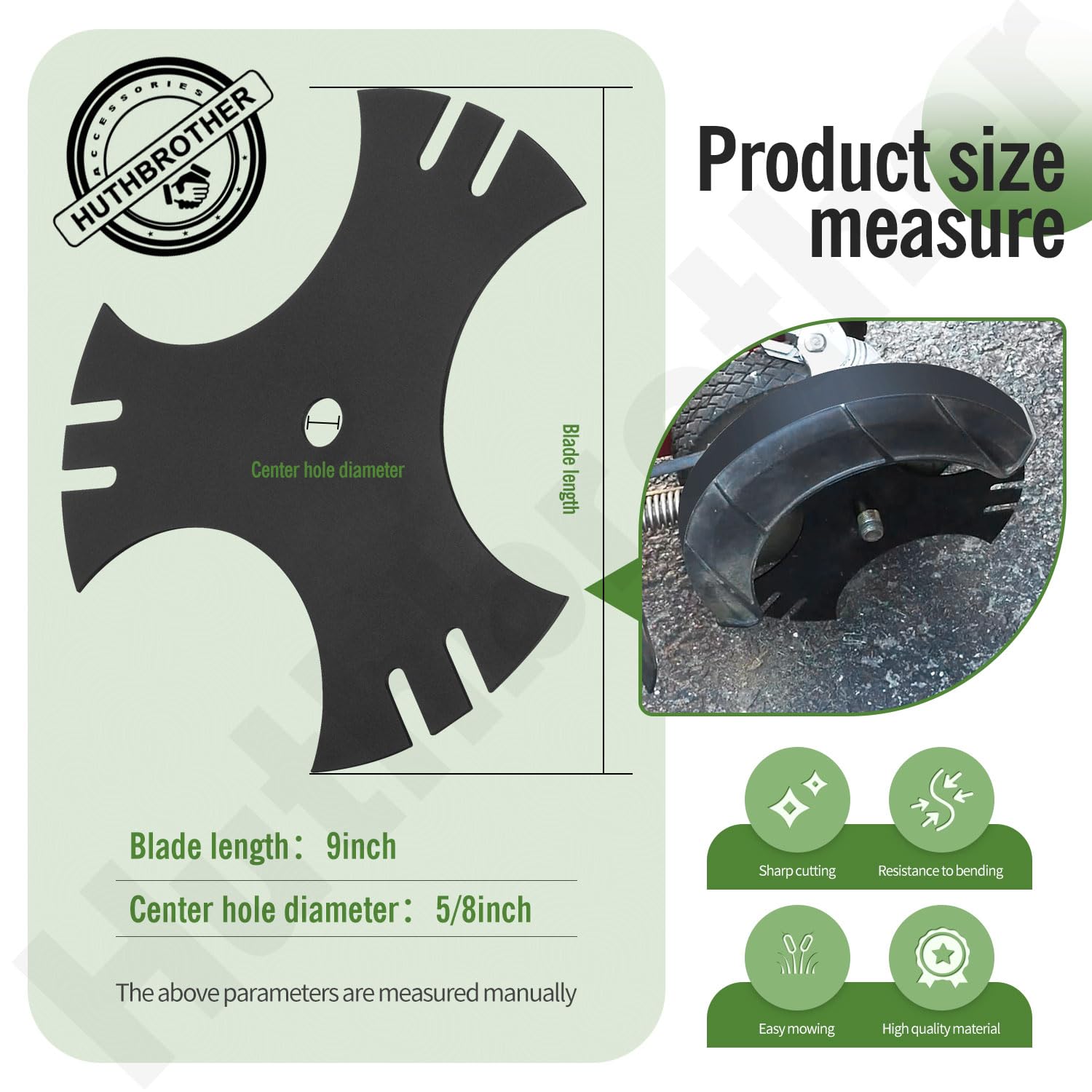 Star 3-side edger blade delivers clean cuts through tough grass