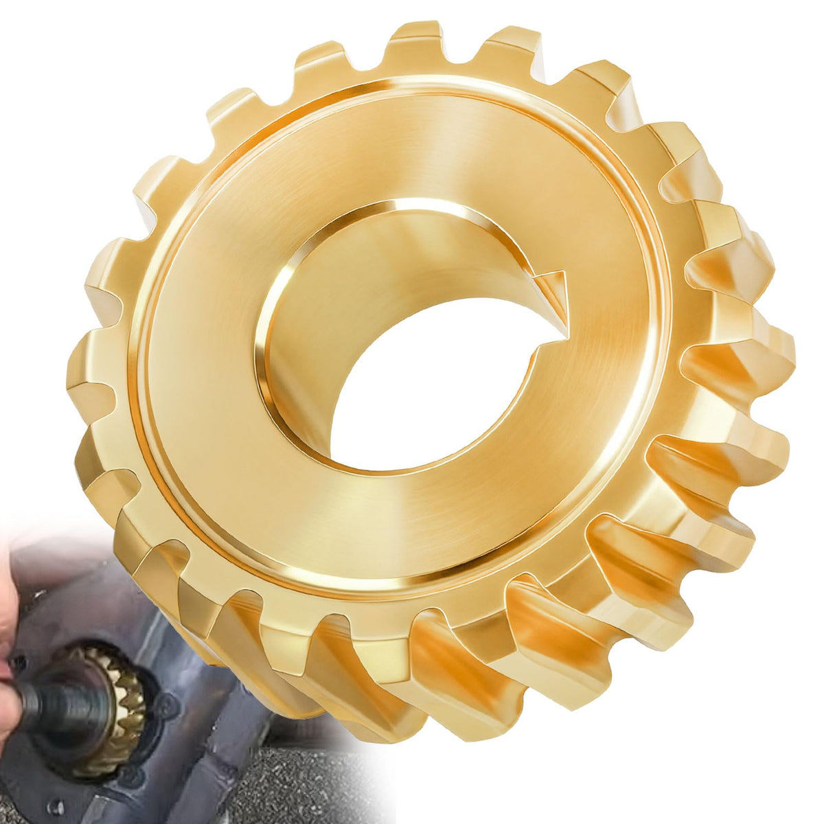 Huthbrother worm gear 917-04861 ready to replace worn snowblower parts for smoother operation.