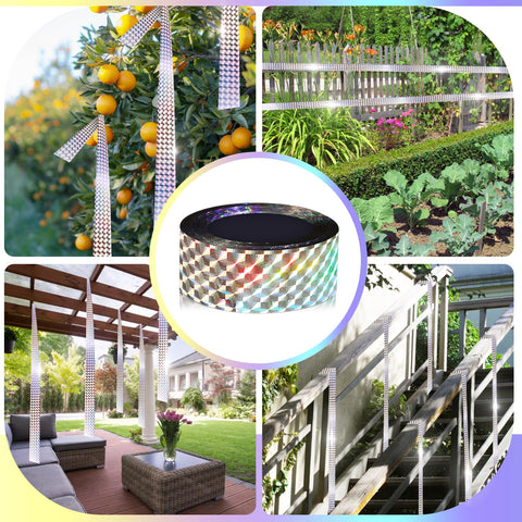 Hutisyoe Geese Pigeons Deterrent tape protects driveways and gardens from larger birds.