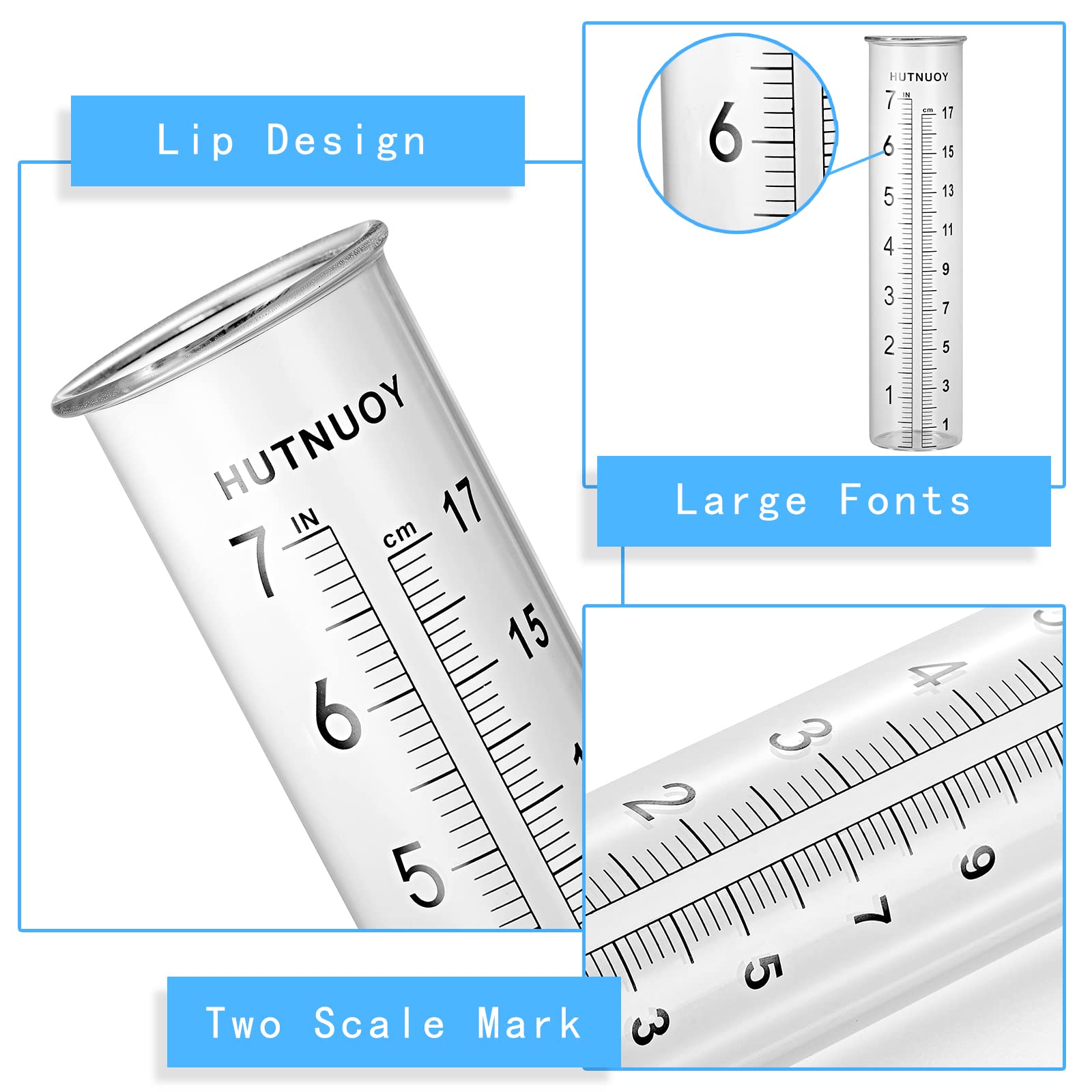 HUTNUOY high borosilicate glass tube withstands heat and cold outdoors