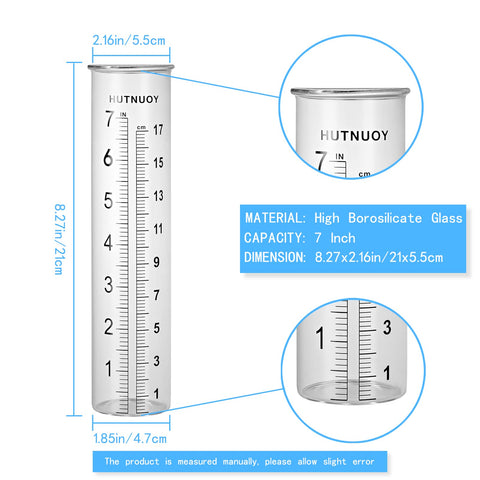 HUTNUOY lip-design rain gauge tube fits most holders for quick maintenance