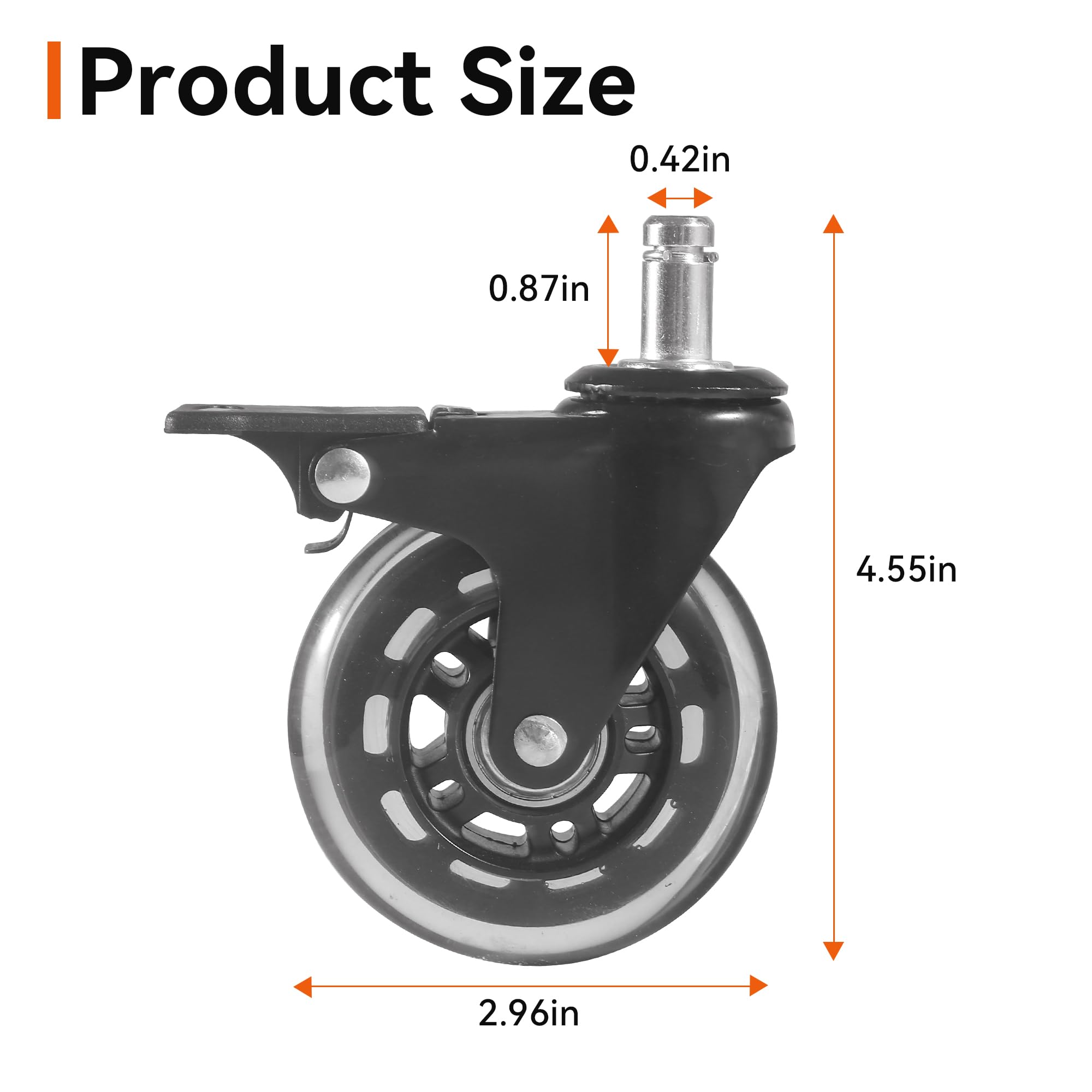 Brake lock on HUTUDAN wheels prevents movement during grilling