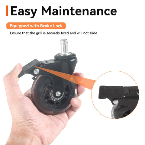 Two-caster pack from HUTUDAN provides balanced stability while cooking