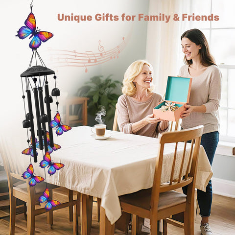 HUVNSOCH wind chime bells and beads create delicate shimmer and tone