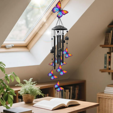 HUVNSOCH butterfly wind chime outdoor decor ideal gift and accent
