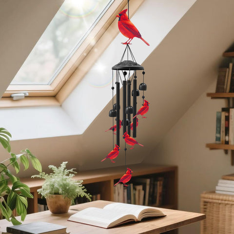 HUVNSOCH cardinal wind chimes create calm outdoor memories