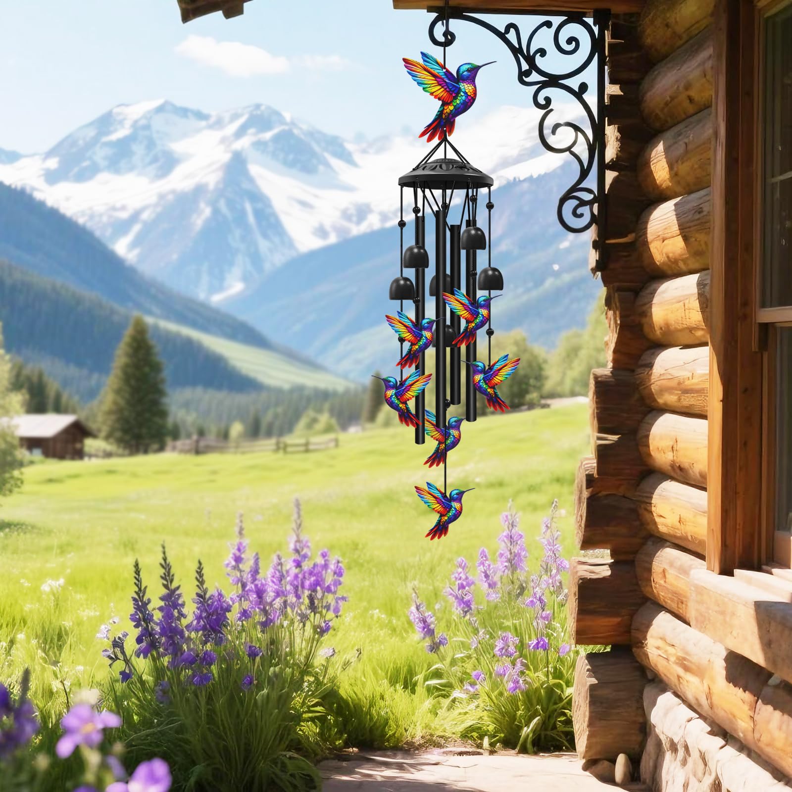 HUVNSOCH hummingbird wind chimes bells produce bright, pure notes in any breeze