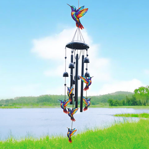 HUVNSOCH hummingbird wind chimes six small hummingbirds add visual charm and sound
