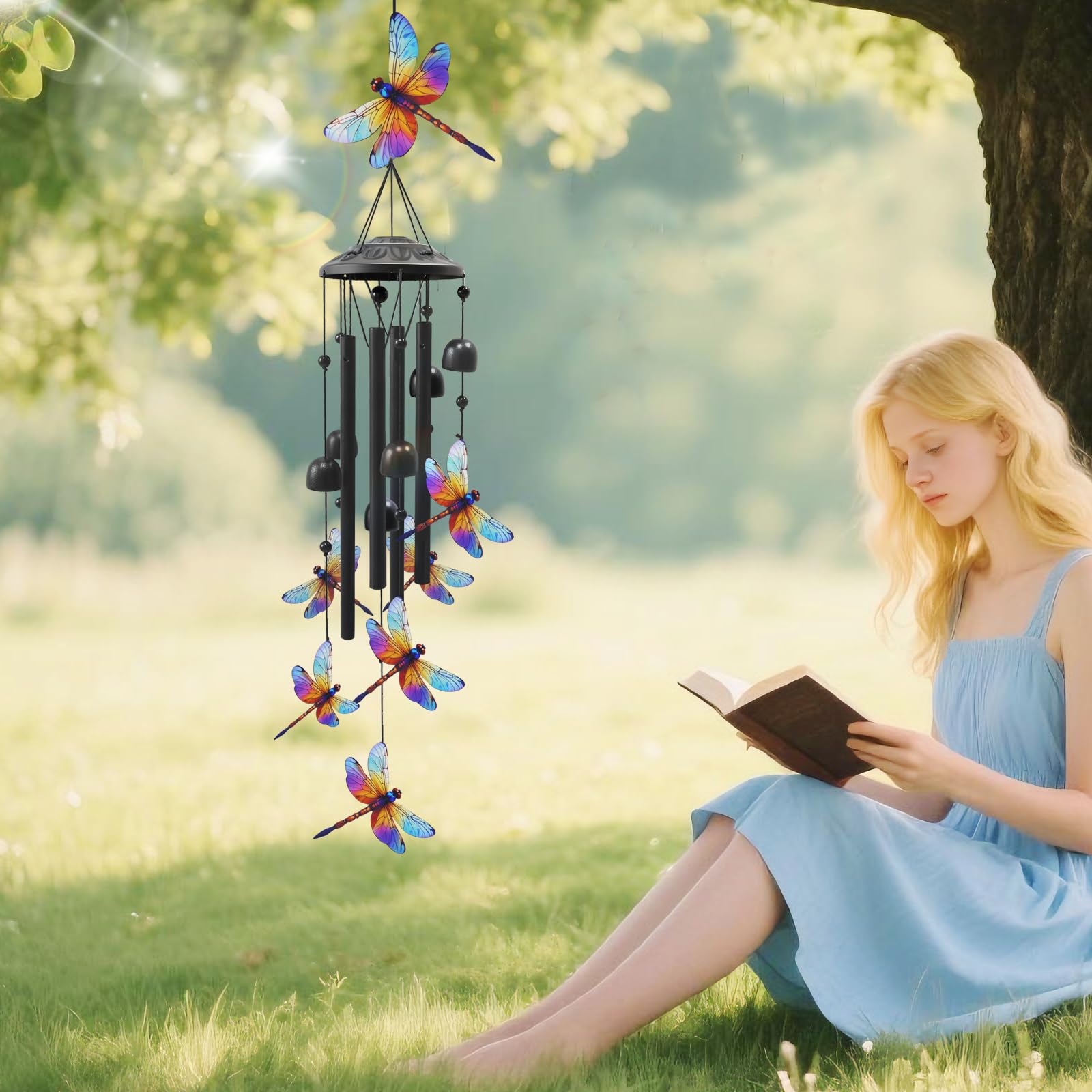 HUVNSOCH outdoor wind chimes create tranquil acoustics for garden or balcony