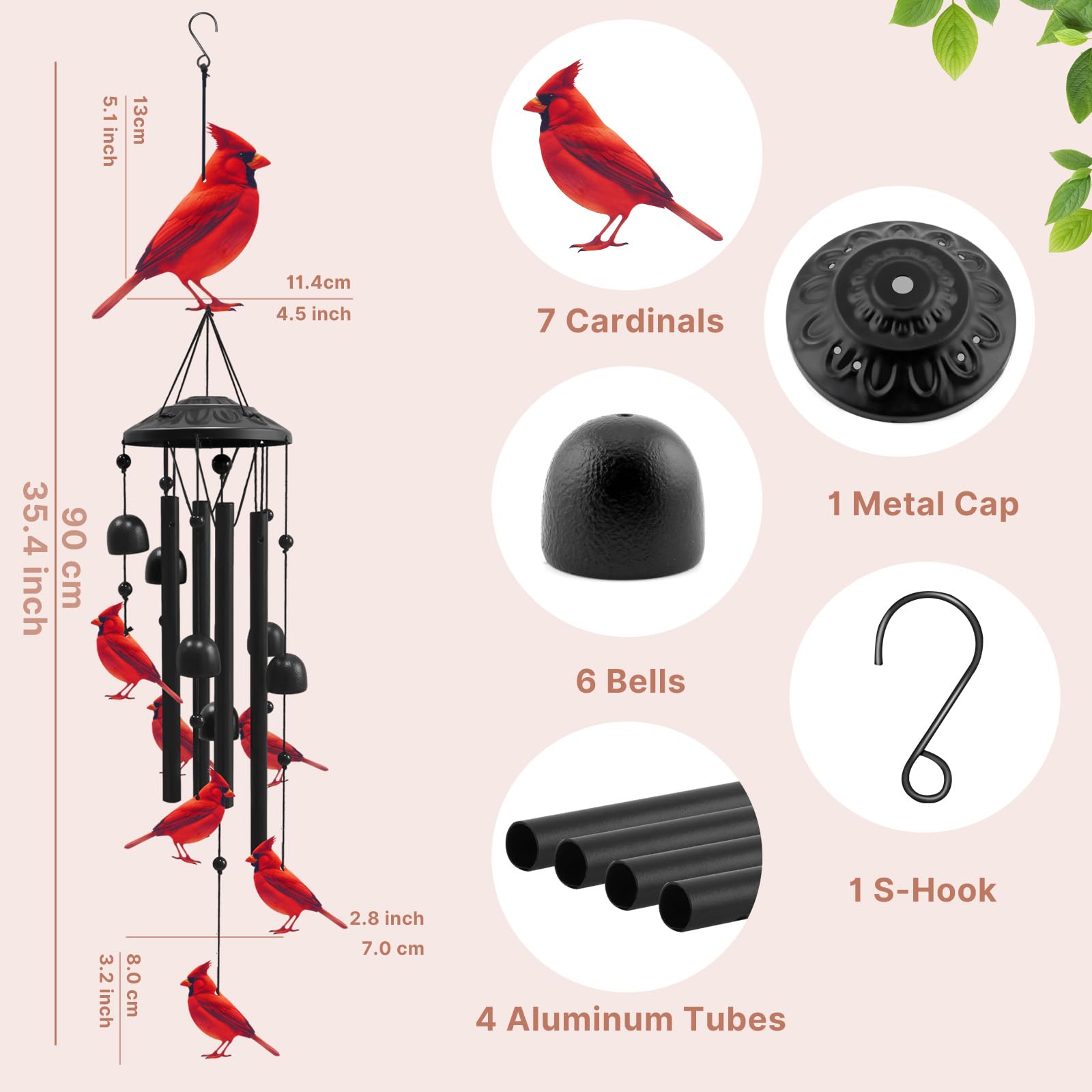 HUVNSOCH tuned aluminum tubes emit clear, lasting chimes in breeze