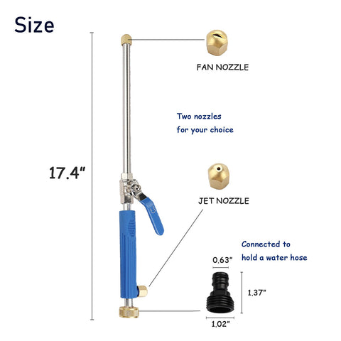 HUYCZ Jet Nozzle Wand with stainless steel body for long-lasting cleaning.