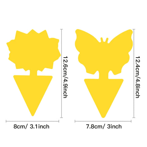 HUYDUY Sticky Traps protecting plant life with yellow surface in home garden