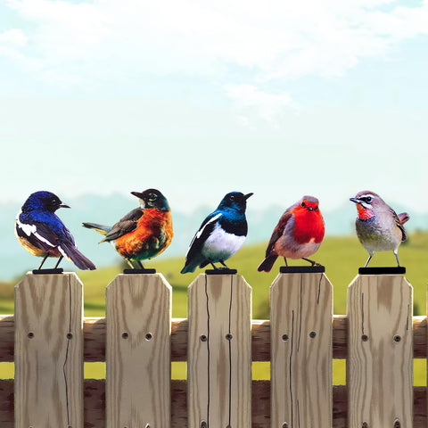 HUYIENO vivid metal birds fence decor collection brightens outdoor spaces.
