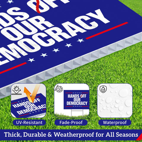 HUYTDK Yard sign material 4mm weatherproof corrugated plastic resists rain and sun fading.