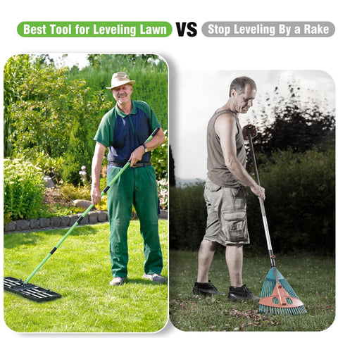 HUZSV 78-inch adjustable handle reduces bending during leveling.