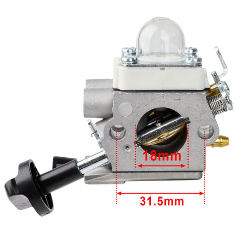 HUZTL BG56C carburetor kit layout with air filter and gaskets for quick maintenance.