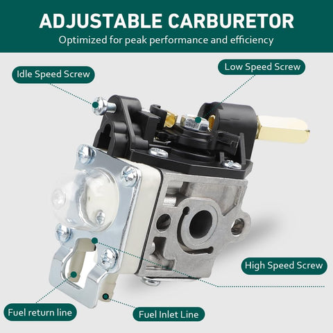 HUZTL carburetor with air filter emphasizing filtration quality