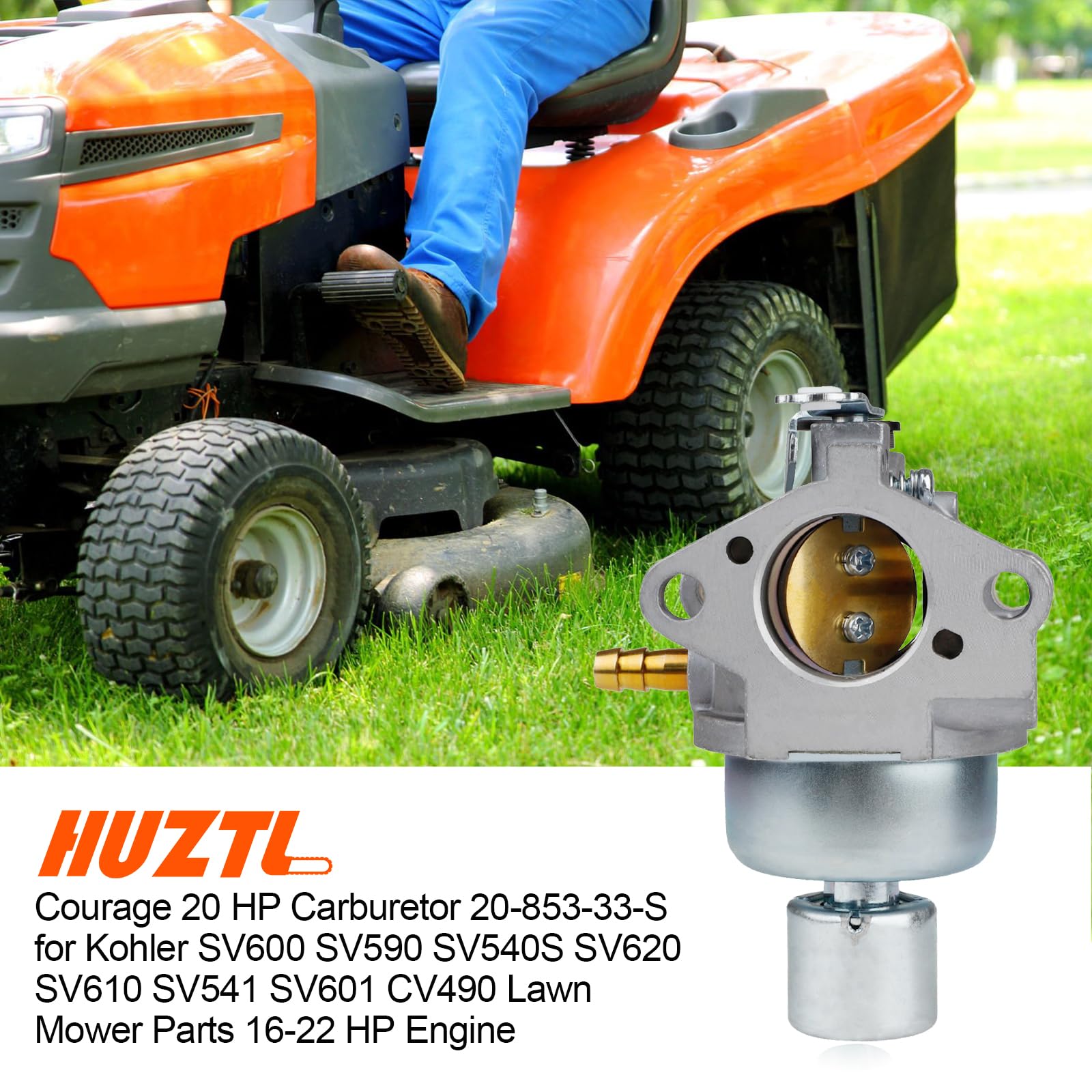 HUZTL Courage 19hp carburetor 20-853-33-s kit supports smooth performance