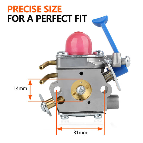 HUZTL fuel filters to trap impurities before fuel reaches the carburetor.